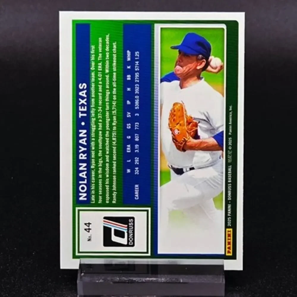 Nolan Ryan Optic Shock Red Blue Foil Yellow Flood Texas Rangers Hall of Famer